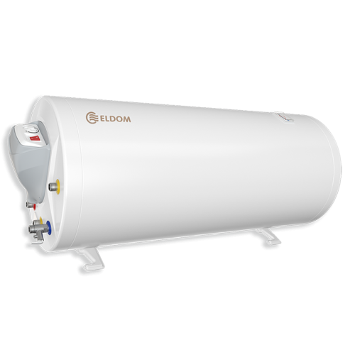 БОЙЛЕР ЕЛДОМ WH12046LSL 120л, хоризонтален, емайлиран,една серпентина, изводи отляво, ел. отляво, 3kW 